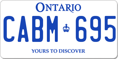 ON license plate CABM695