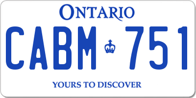 ON license plate CABM751