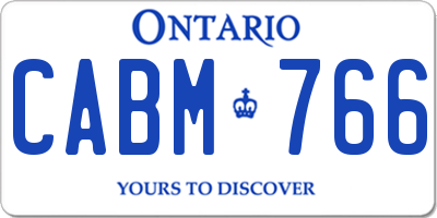 ON license plate CABM766