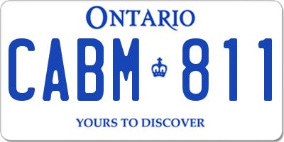 ON license plate CABM811