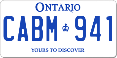 ON license plate CABM941