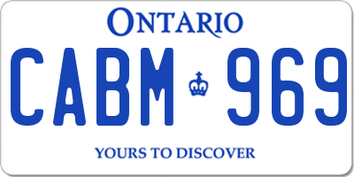 ON license plate CABM969