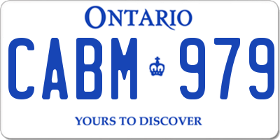 ON license plate CABM979