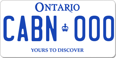 ON license plate CABN000