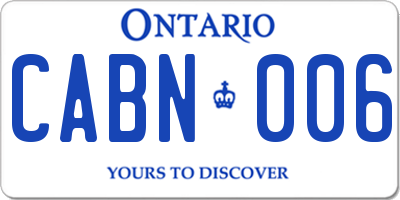 ON license plate CABN006