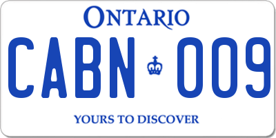 ON license plate CABN009