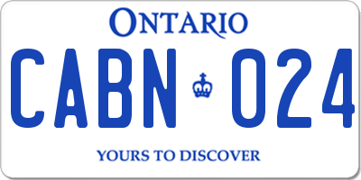 ON license plate CABN024