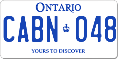 ON license plate CABN048