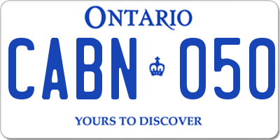 ON license plate CABN050