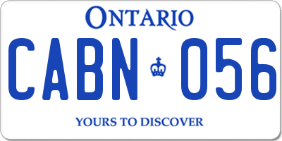 ON license plate CABN056