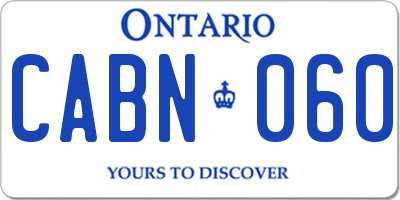 ON license plate CABN060