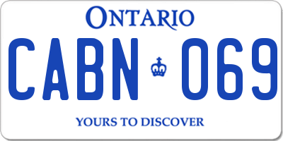 ON license plate CABN069