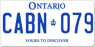 ON license plate CABN079