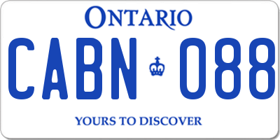 ON license plate CABN088