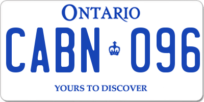 ON license plate CABN096