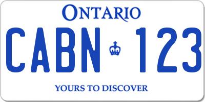 ON license plate CABN123