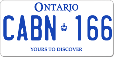 ON license plate CABN166