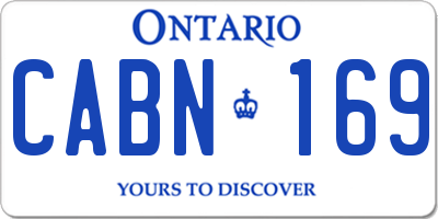 ON license plate CABN169