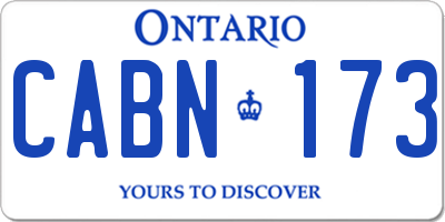 ON license plate CABN173