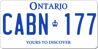 ON license plate CABN177