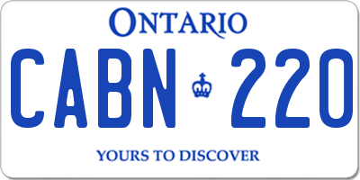 ON license plate CABN220