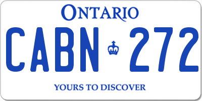 ON license plate CABN272