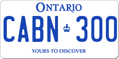 ON license plate CABN300