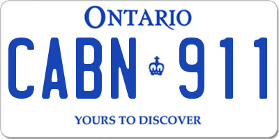 ON license plate CABN911