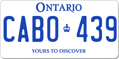 ON license plate CABO439