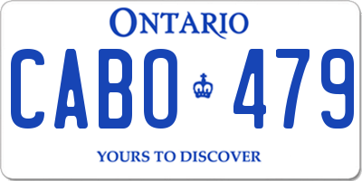 ON license plate CABO479