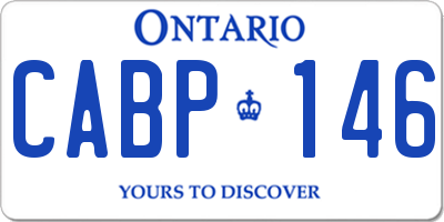 ON license plate CABP146