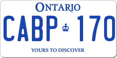 ON license plate CABP170