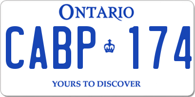 ON license plate CABP174