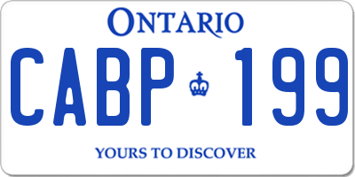 ON license plate CABP199