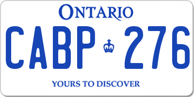 ON license plate CABP276