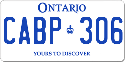 ON license plate CABP306