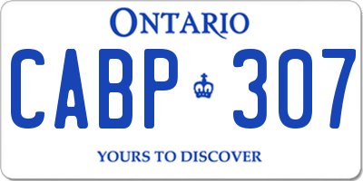 ON license plate CABP307