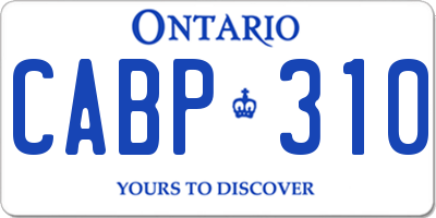 ON license plate CABP310