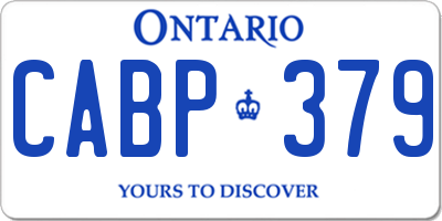 ON license plate CABP379