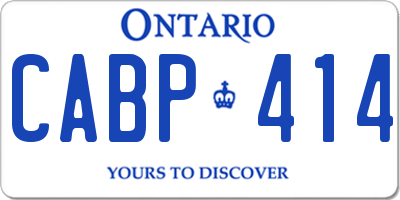 ON license plate CABP414