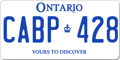 ON license plate CABP428