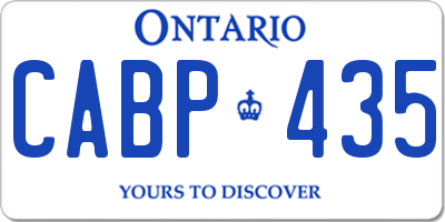 ON license plate CABP435