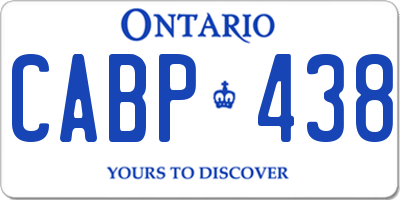 ON license plate CABP438