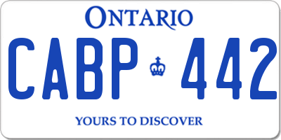 ON license plate CABP442