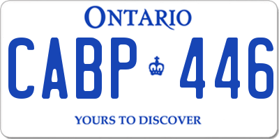 ON license plate CABP446