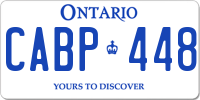 ON license plate CABP448