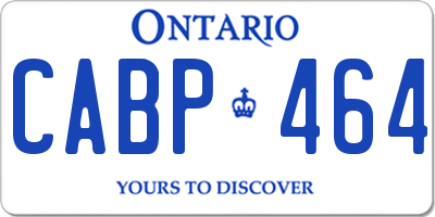 ON license plate CABP464