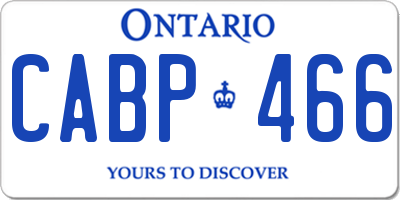 ON license plate CABP466