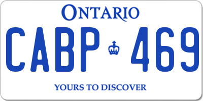 ON license plate CABP469