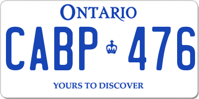 ON license plate CABP476